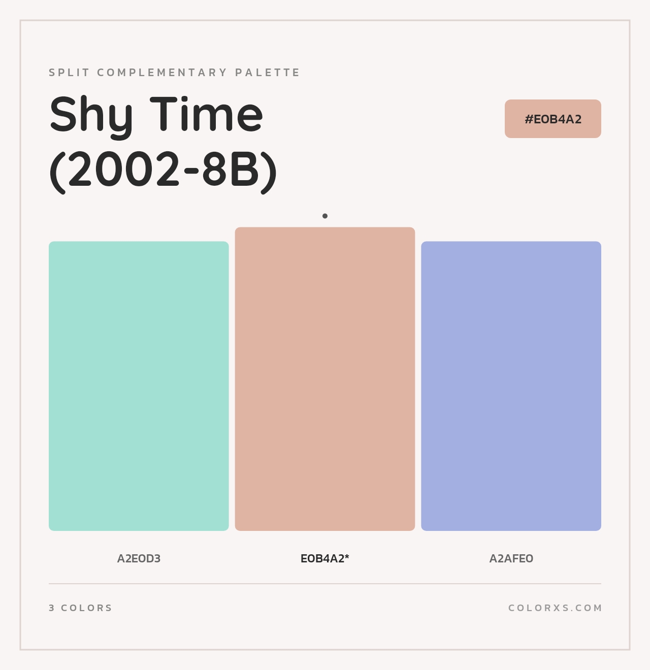 Shy Time (2002-8B) - Split-Complementary Color Palette