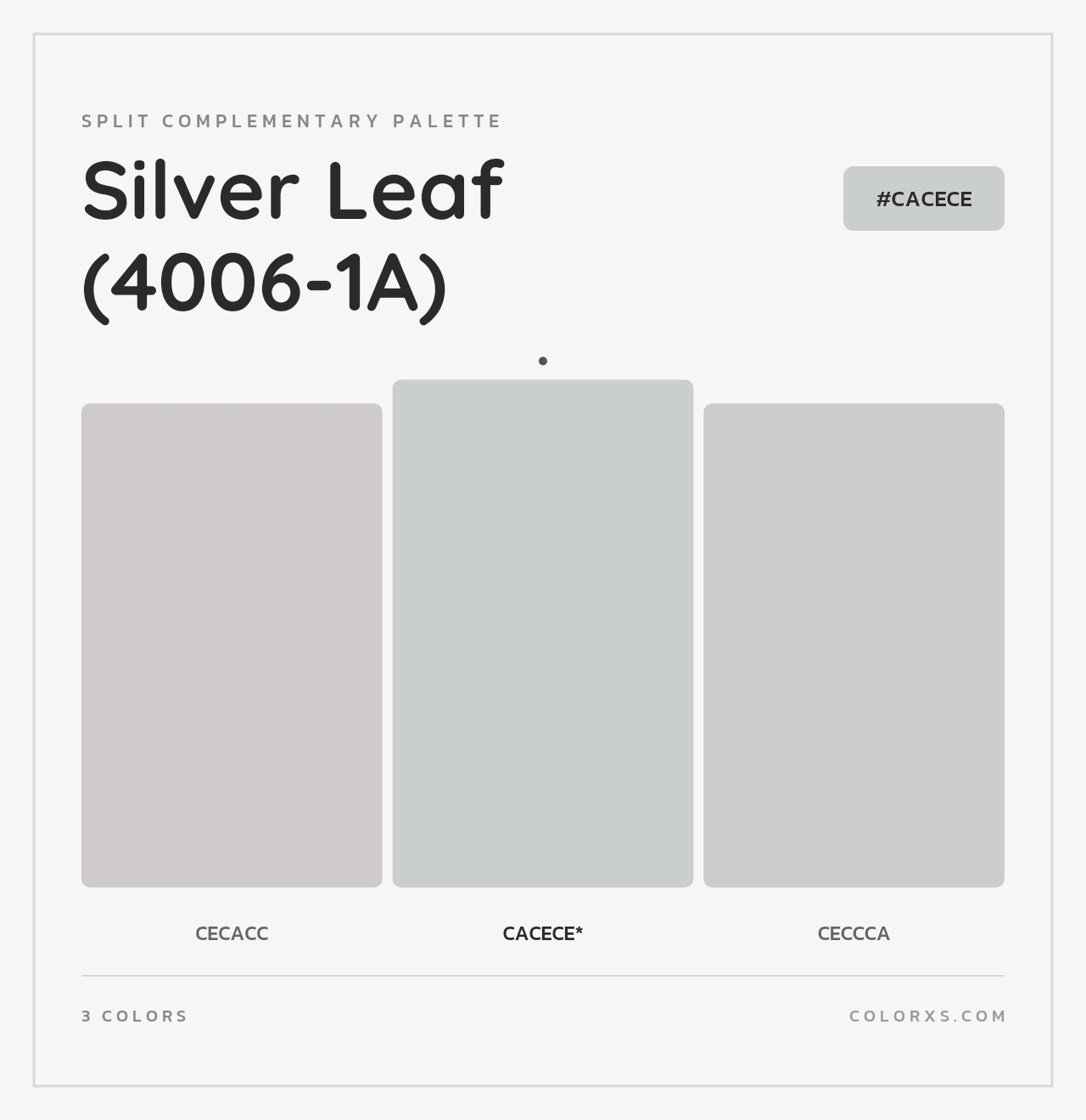 Silver Leaf (4006-1A) - Split-Complementary Color Palette