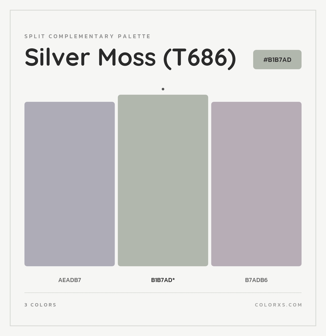 Silver Moss (T686) - Split-Complementary Color Palette