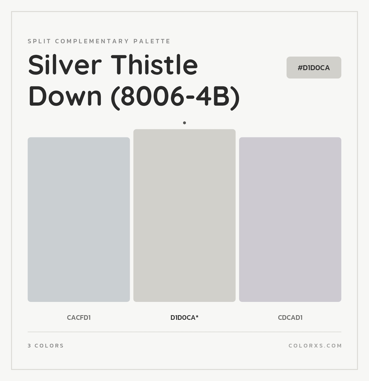 Silver Thistle Down (8006-4B) - Split-Complementary Color Palette