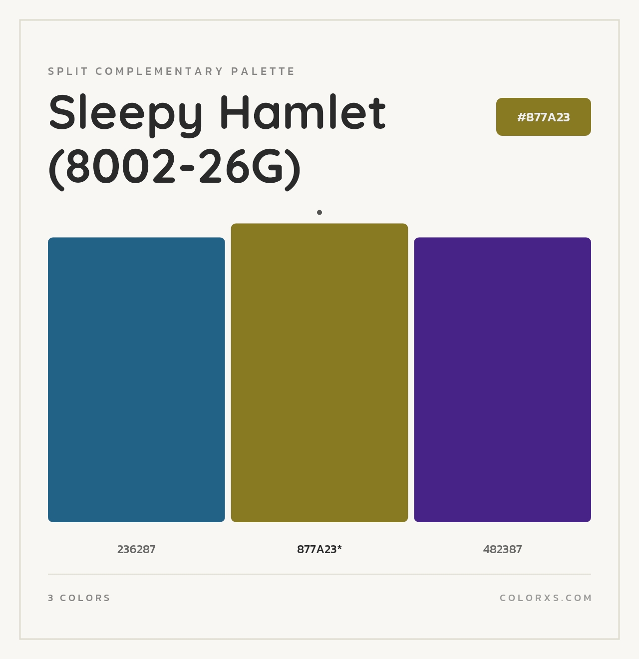 Sleepy Hamlet (8002-26G) - Split-Complementary Color Palette