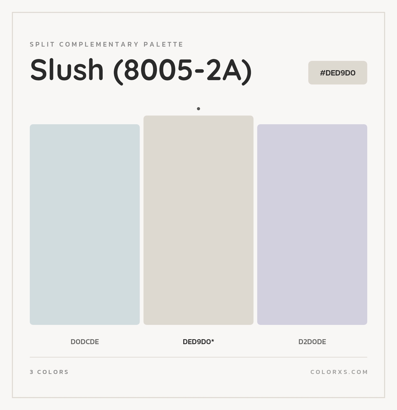 Slush (8005-2A) - Split-Complementary Color Palette