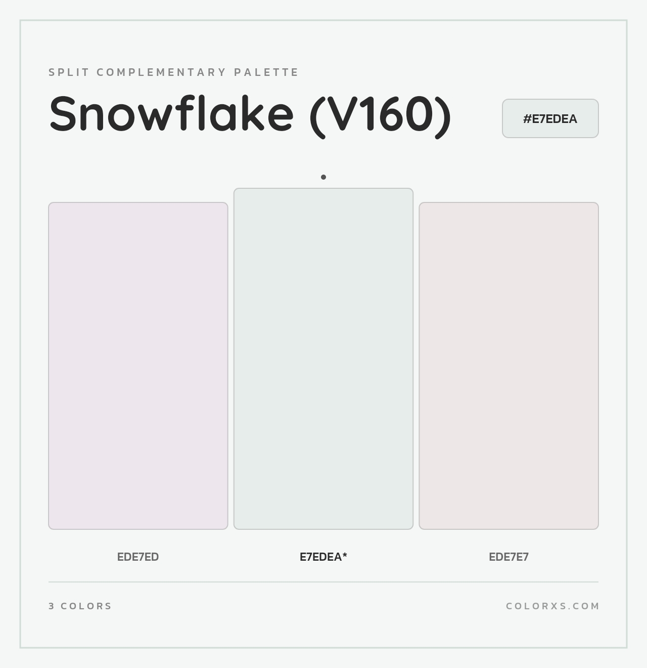 Snowflake (V160) - Split-Complementary Color Palette