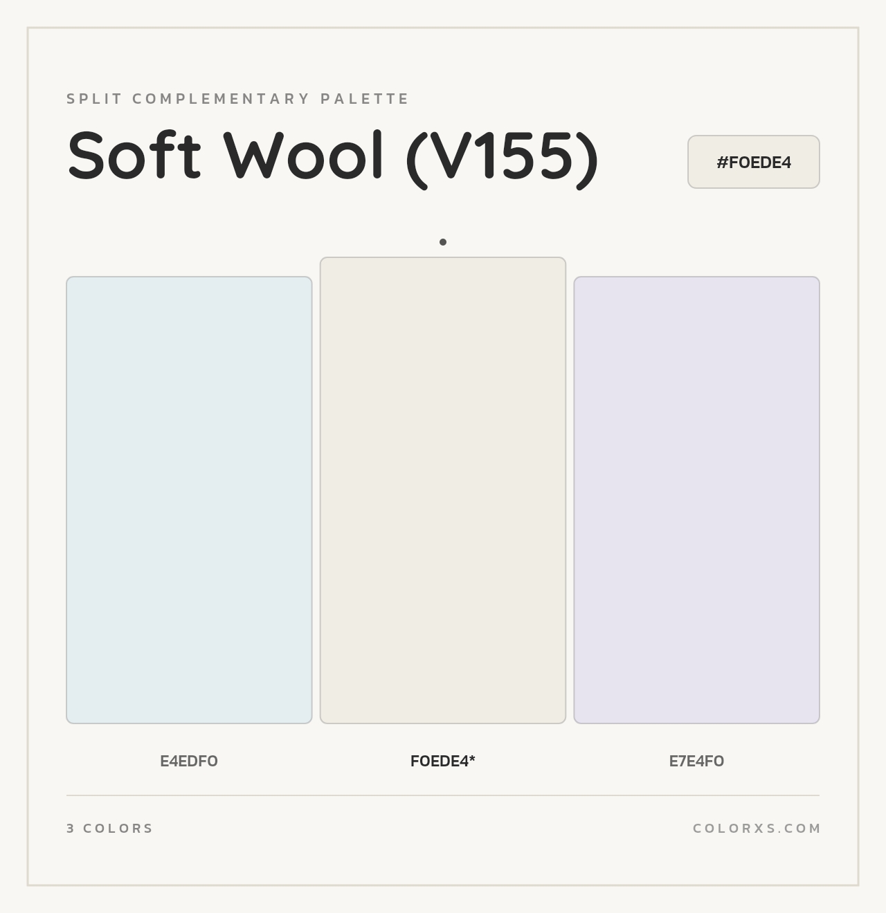 Soft Wool (V155) - Split-Complementary Color Palette
