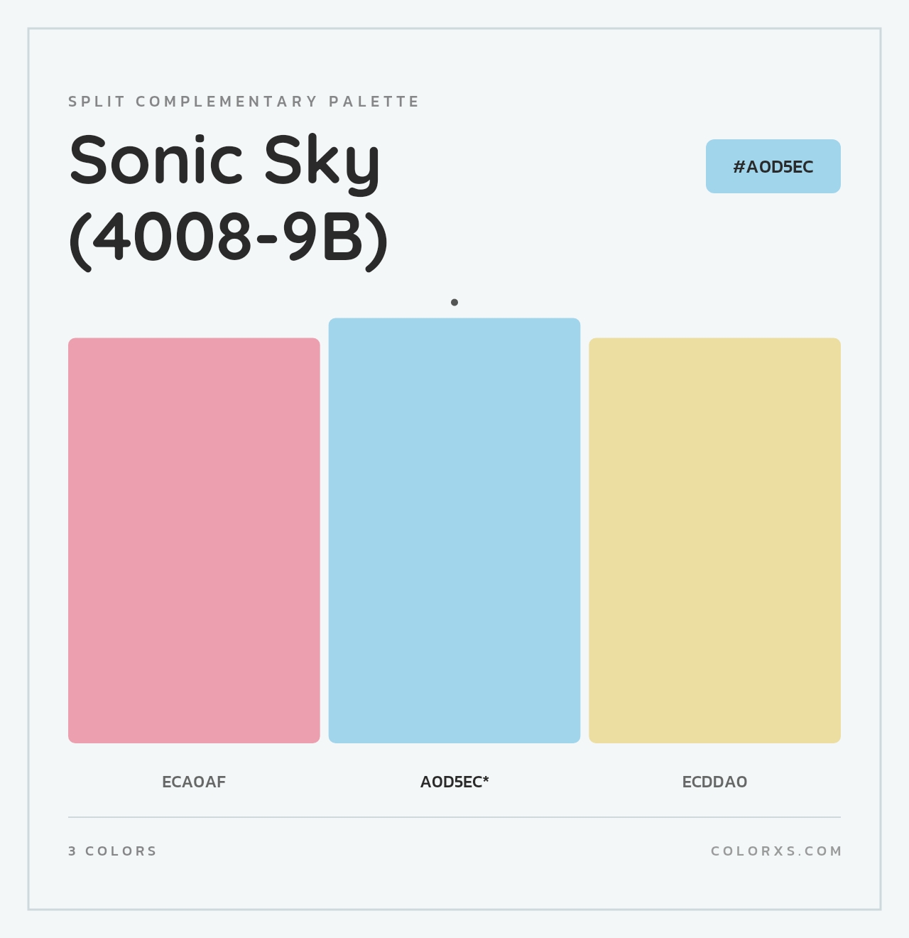 Sonic Sky (4008-9B) - Split-Complementary Color Palette