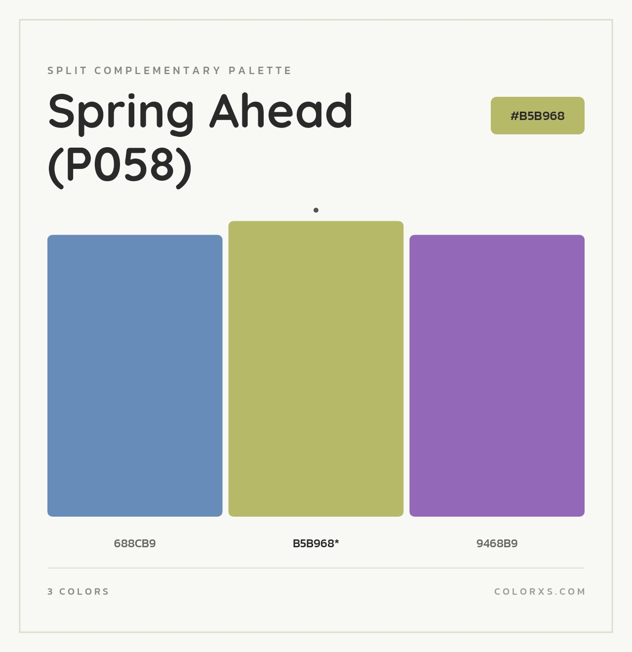 Spring Ahead (P058) - Split-Complementary Color Palette