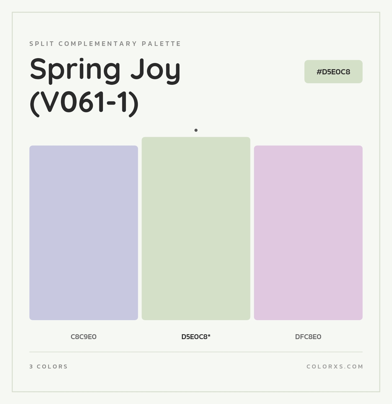 Spring Joy (V061-1) - Split-Complementary Color Palette