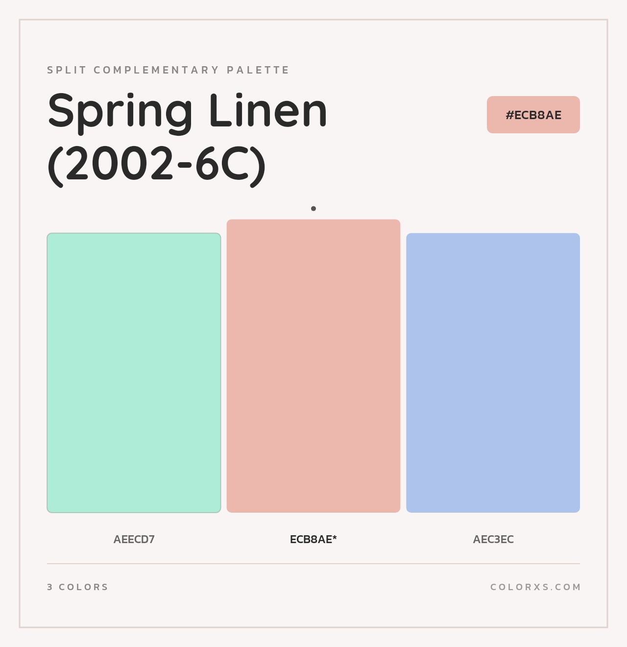 Spring Linen (2002-6C) - Split-Complementary Color Palette