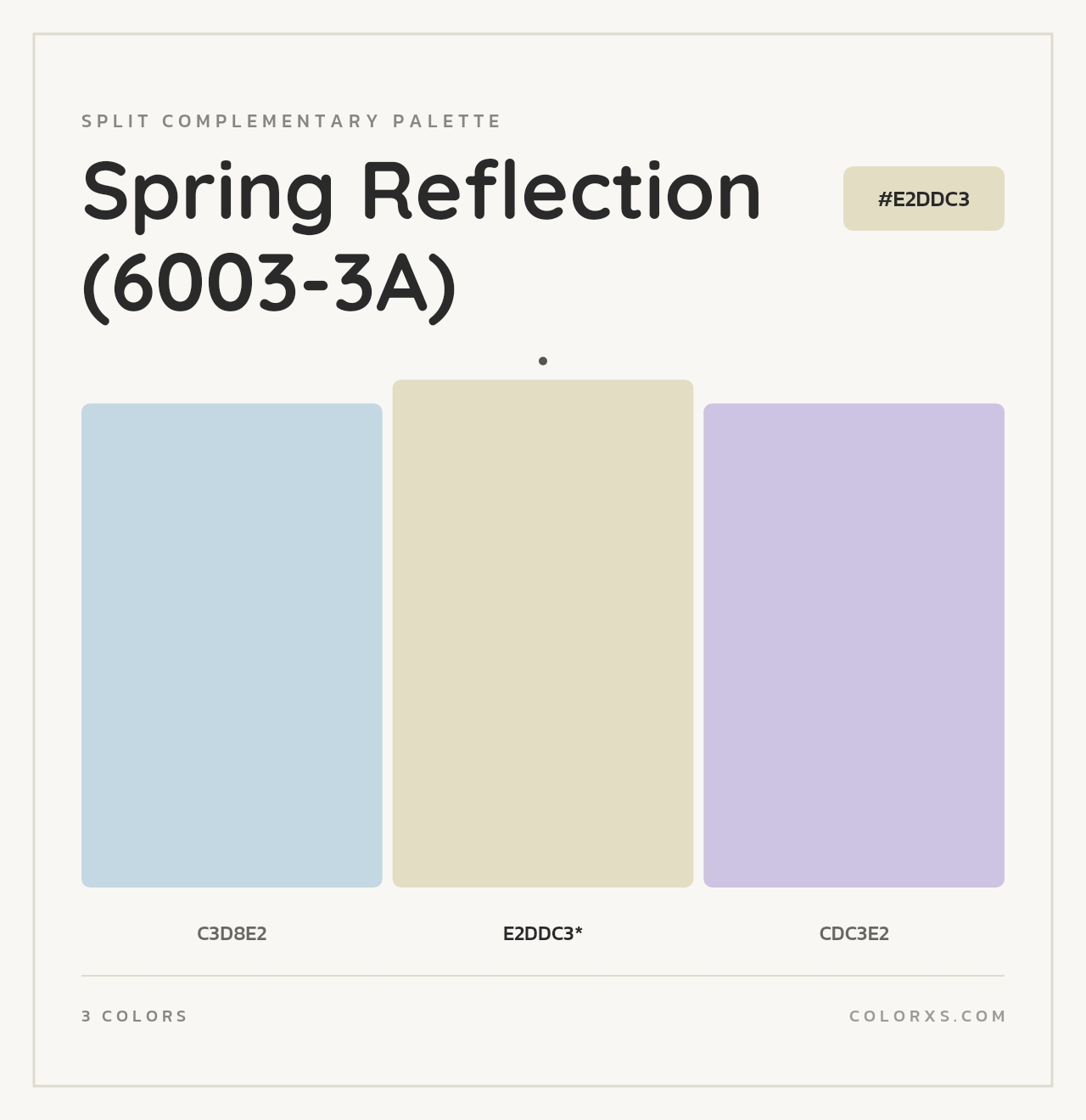 Spring Reflection (6003-3A) - Split-Complementary Color Palette