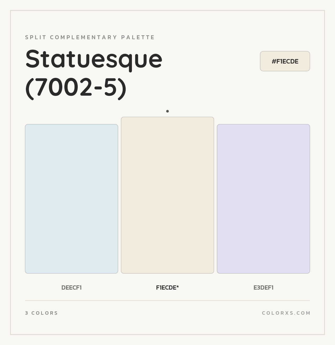 Statuesque (7002-5) - Split-Complementary Color Palette