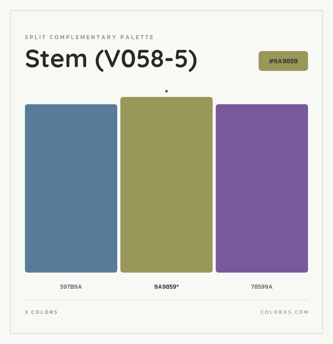 Stem (V058-5) - Split-Complementary Color Palette