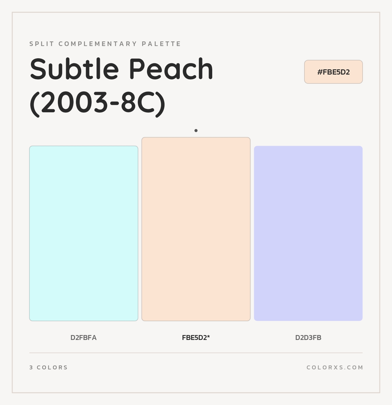 Subtle Peach (2003-8C) - Split-Complementary Color Palette