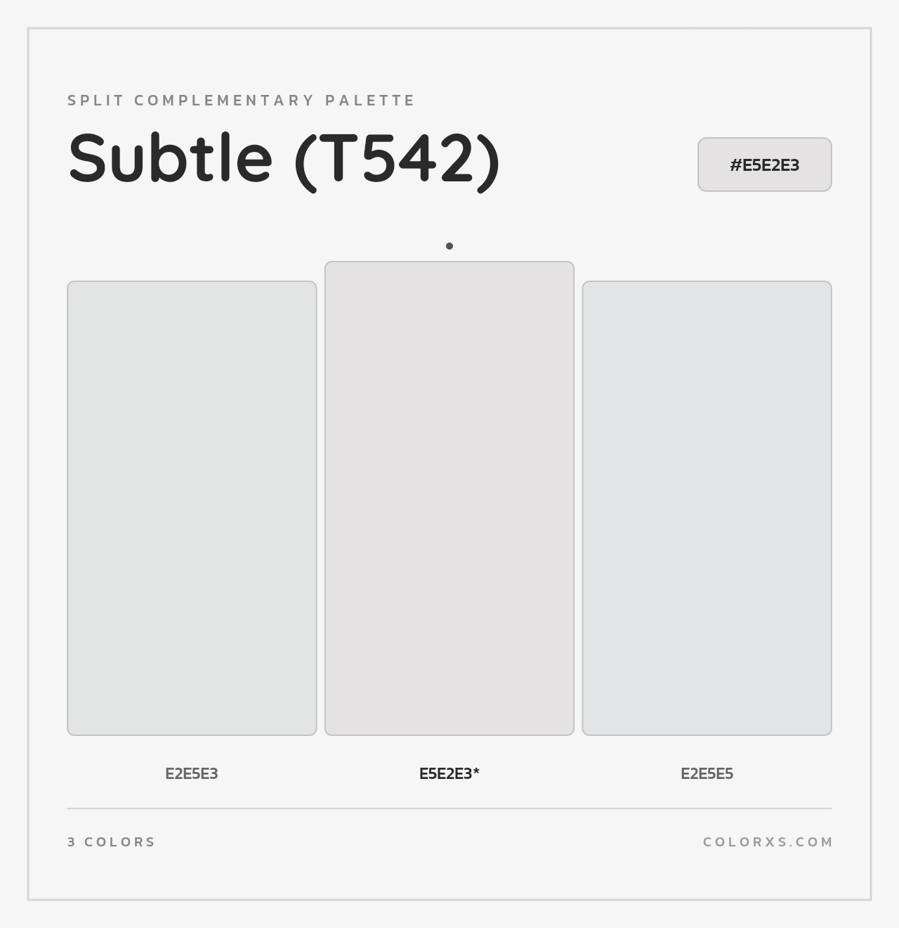 Subtle (T542) - Split-Complementary Color Palette
