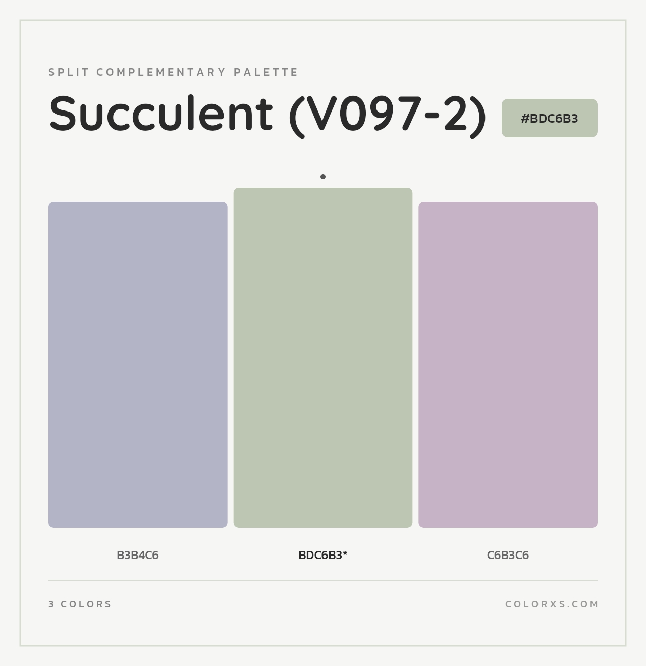 Succulent (V097-2) - Split-Complementary Color Palette