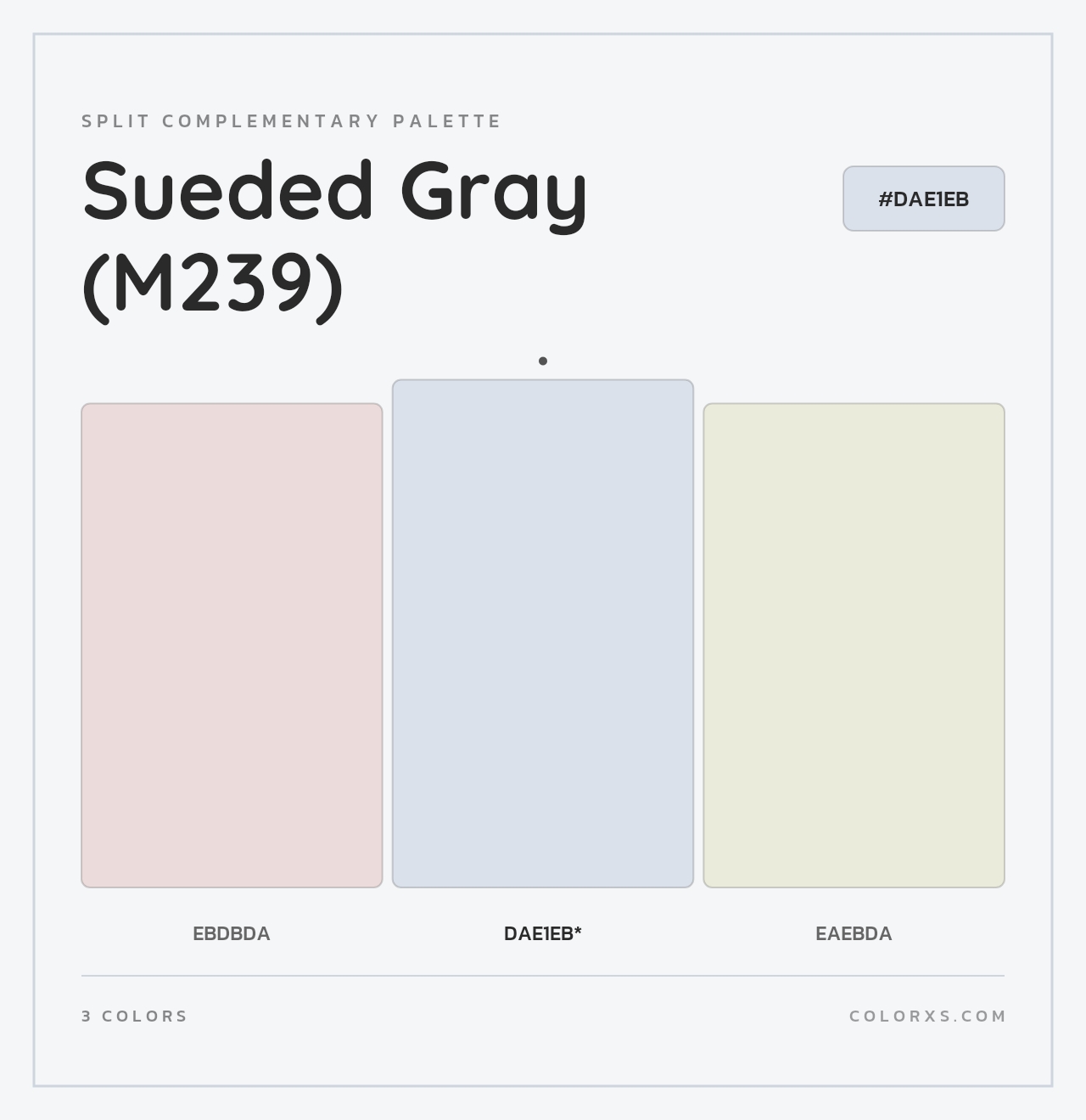 Sueded Gray (M239) - Split-Complementary Color Palette