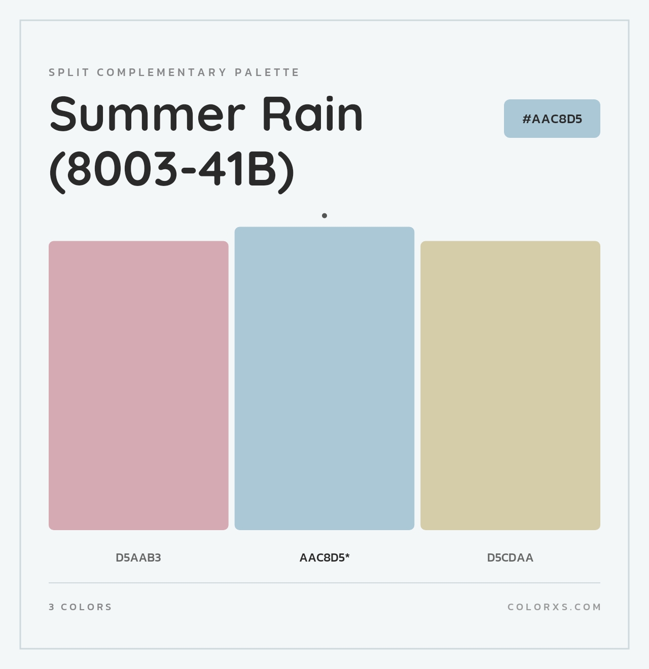 Summer Rain (8003-41B) - Split-Complementary Color Palette