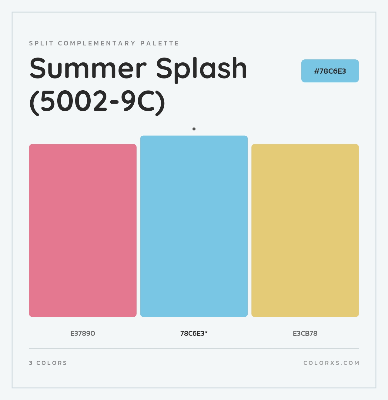 Summer Splash (5002-9C) - Split-Complementary Color Palette