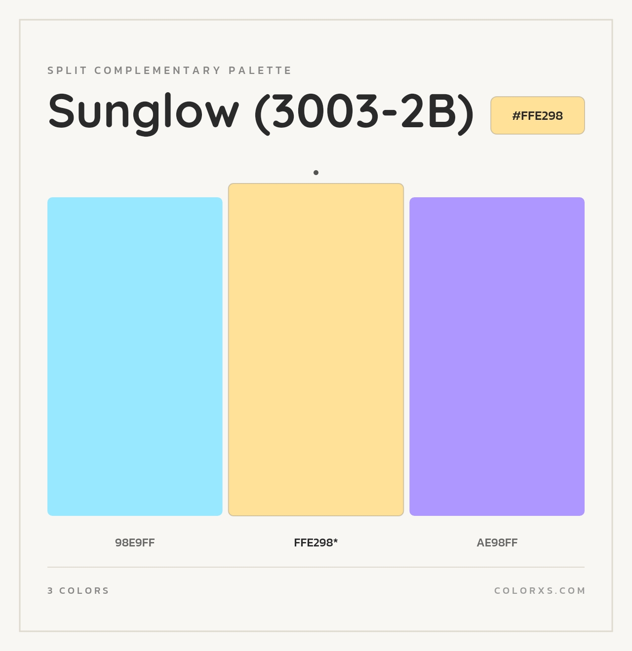 Sunglow (3003-2B) - Split-Complementary Color Palette