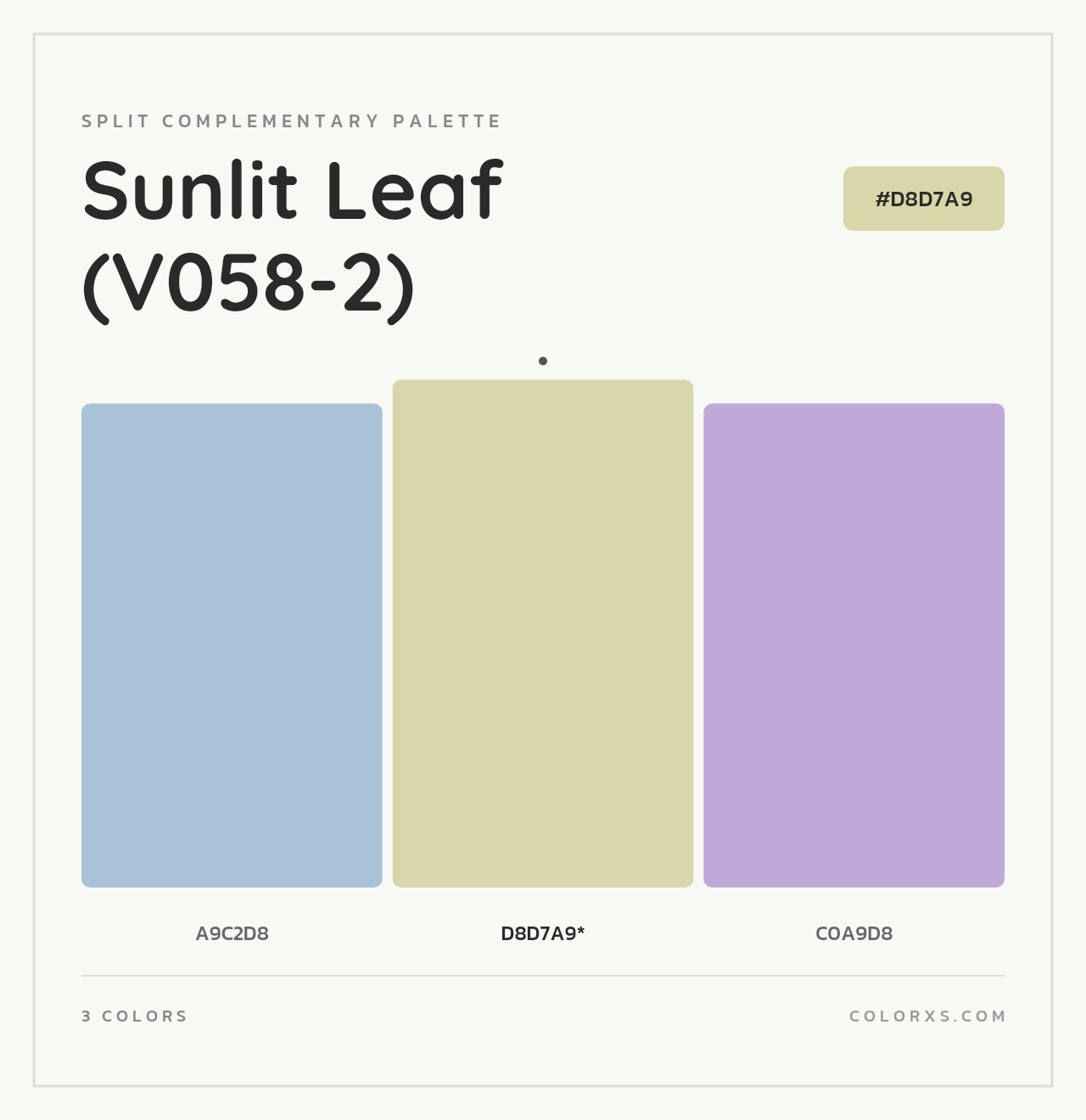 Sunlit Leaf (V058-2) - Split-Complementary Color Palette