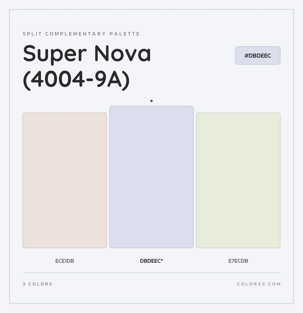 Super Nova (4004-9A) - Split-Complementary Color Palette