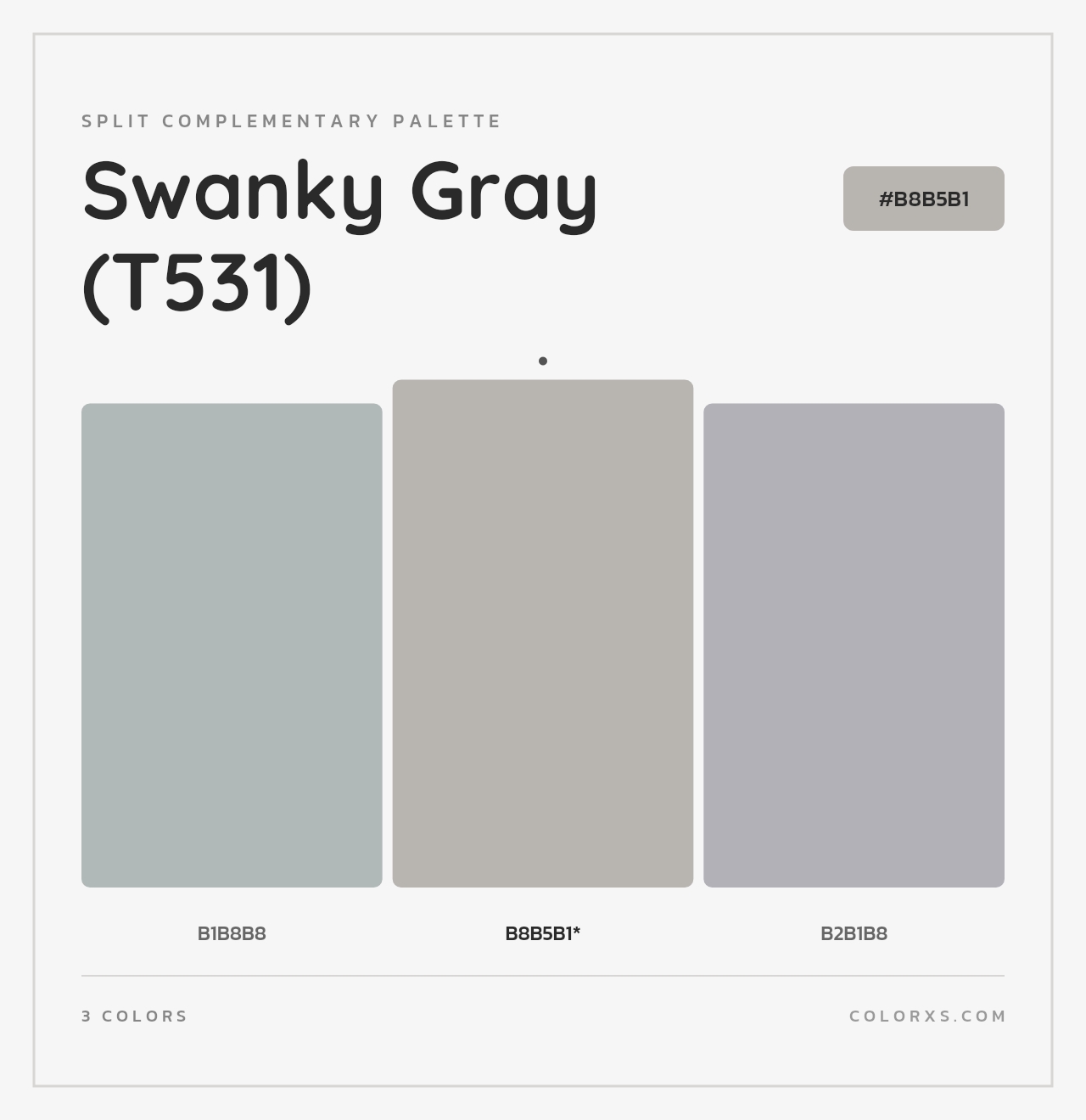 Swanky Gray (T531) - Split-Complementary Color Palette