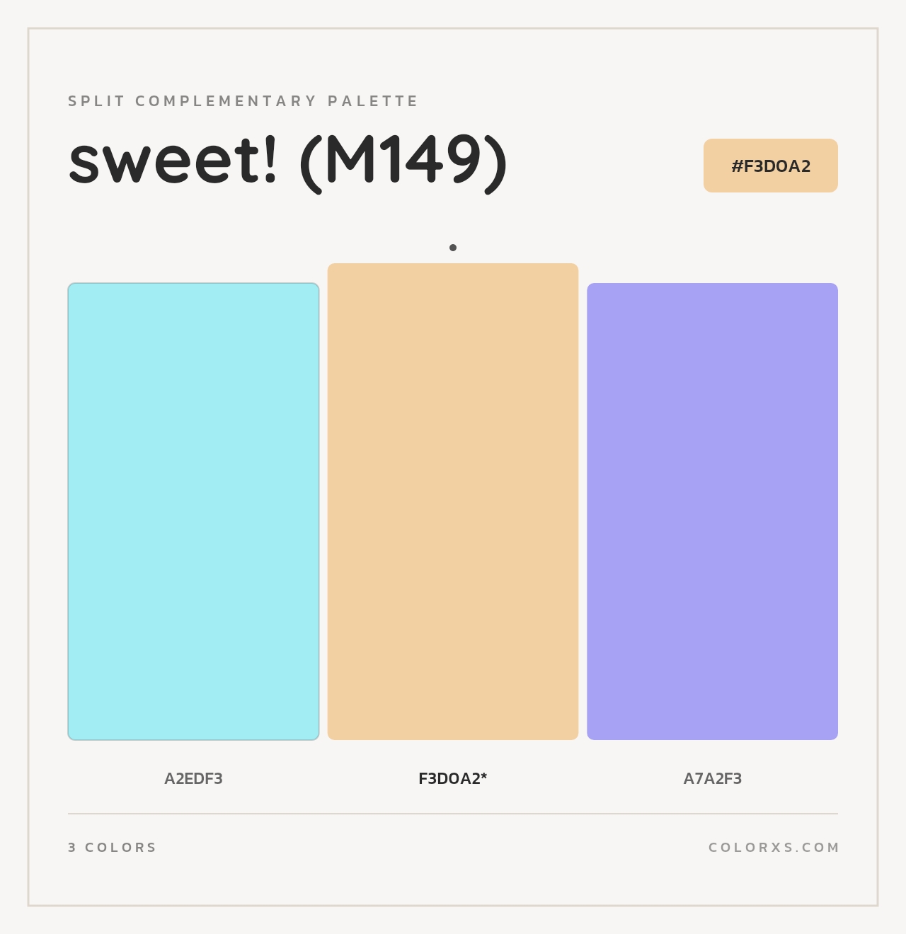 sweet! (M149) - Split-Complementary Color Palette
