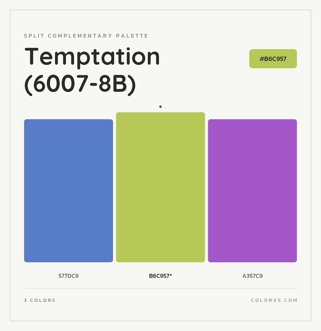 Temptation (6007-8B) - Split-Complementary Color Palette