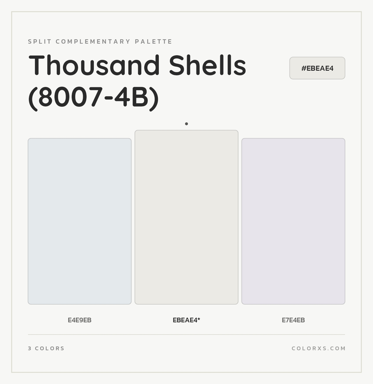 Thousand Shells (8007-4B) - Split-Complementary Color Palette