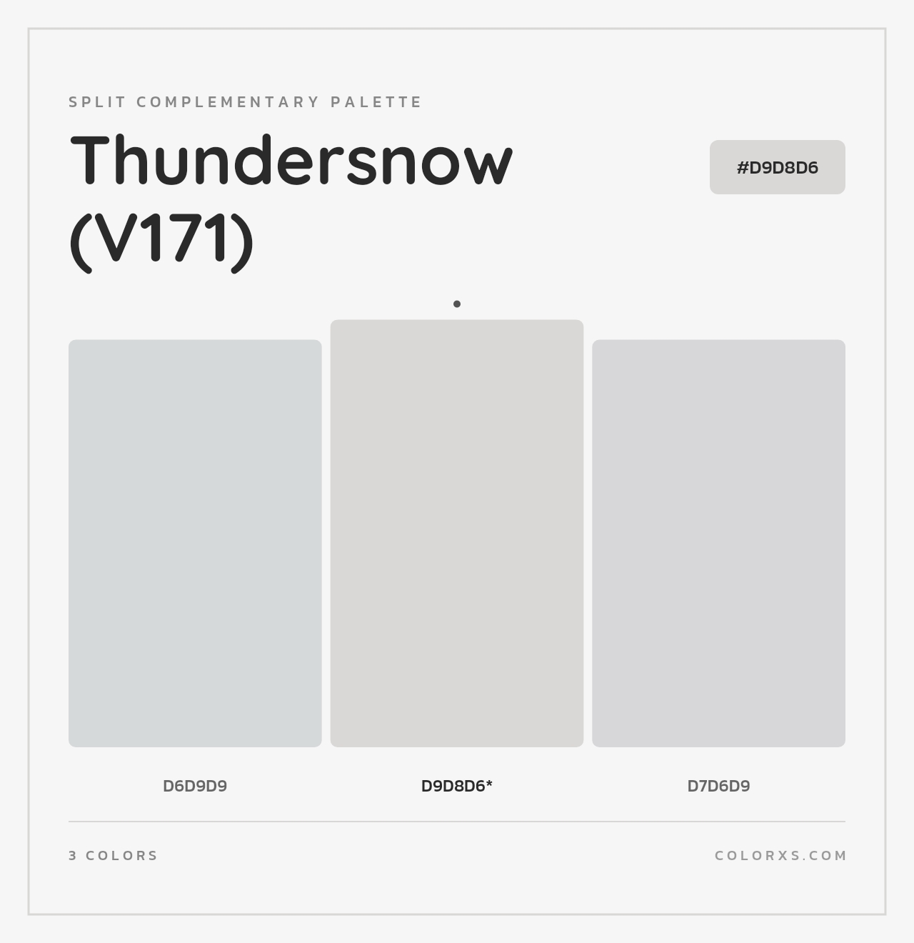 Thundersnow (V171) - Split-Complementary Color Palette