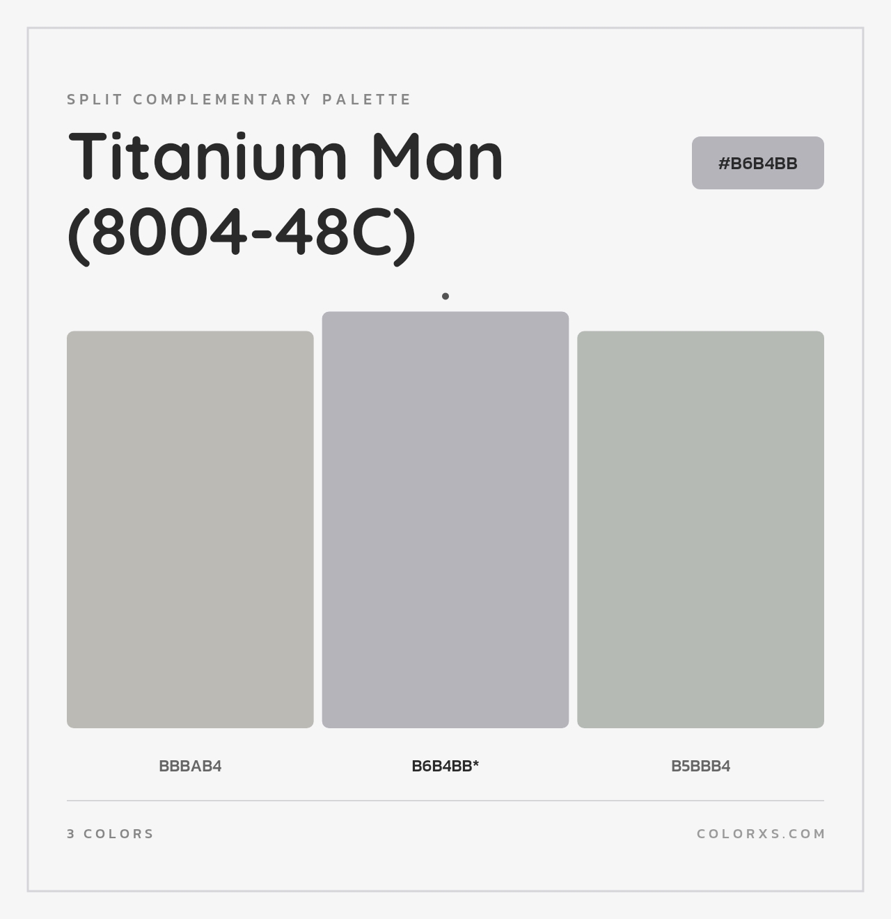 Titanium Man (8004-48C) - Split-Complementary Color Palette