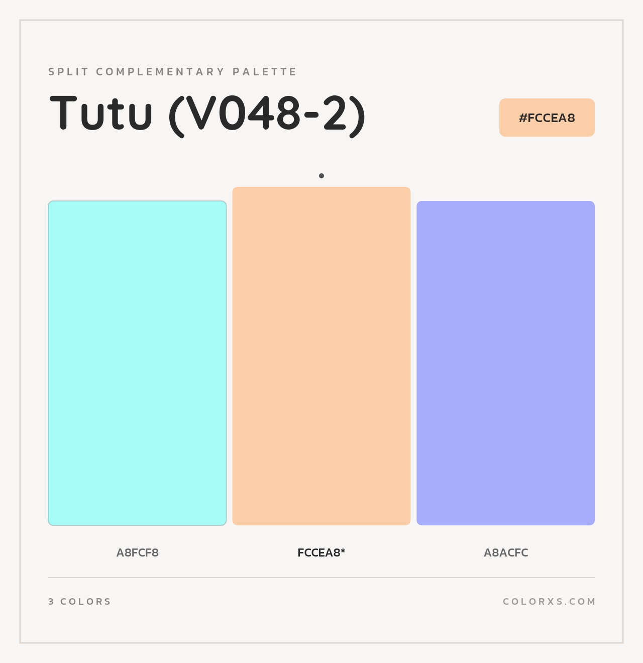 Tutu (V048-2) - Split-Complementary Color Palette