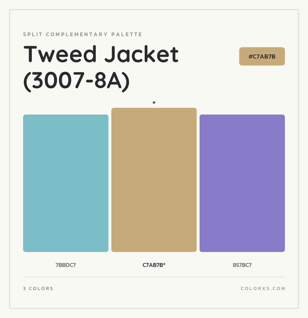 Tweed Jacket (3007-8A) - Split-Complementary Color Palette