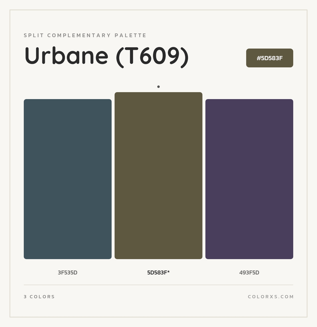 Urbane (T609) - Split-Complementary Color Palette