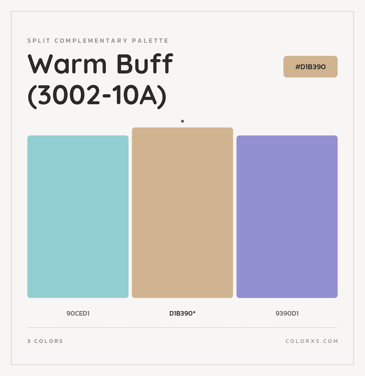 Warm Buff (3002-10A) - Split-Complementary Color Palette