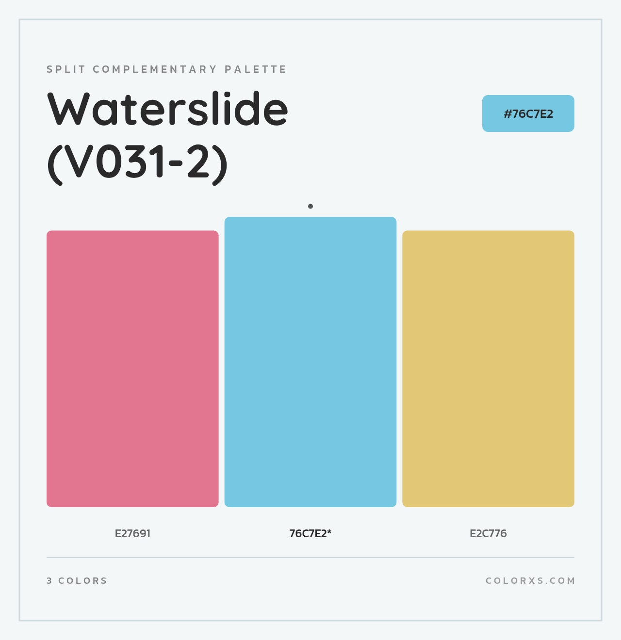 Waterslide (V031-2) - Split-Complementary Color Palette