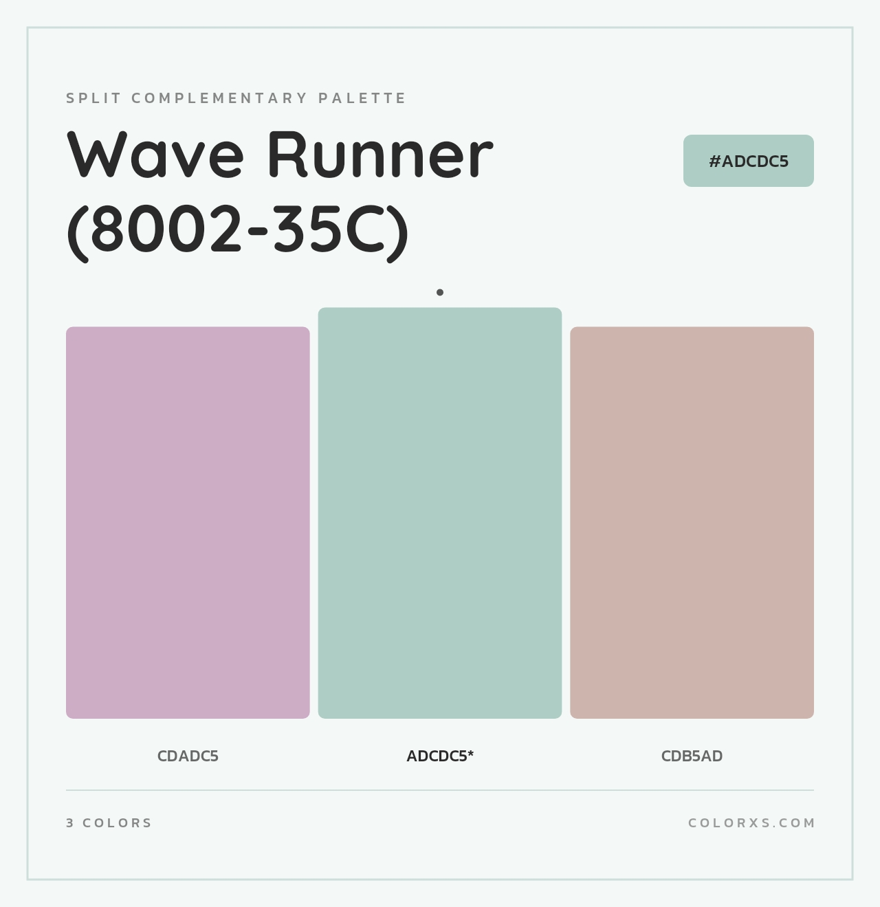 Wave Runner (8002-35C) - Split-Complementary Color Palette