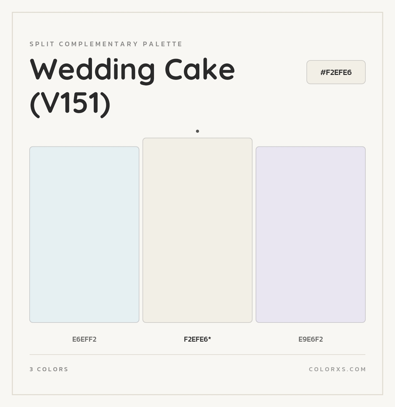 Wedding Cake (V151) - Split-Complementary Color Palette