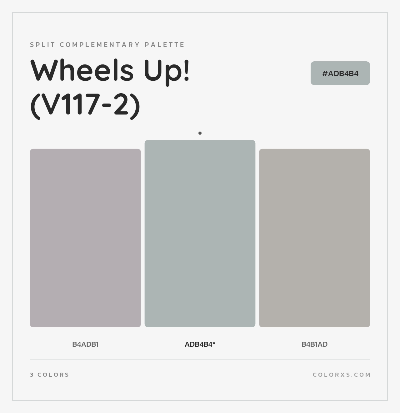 Wheels Up! (V117-2) - Split-Complementary Color Palette