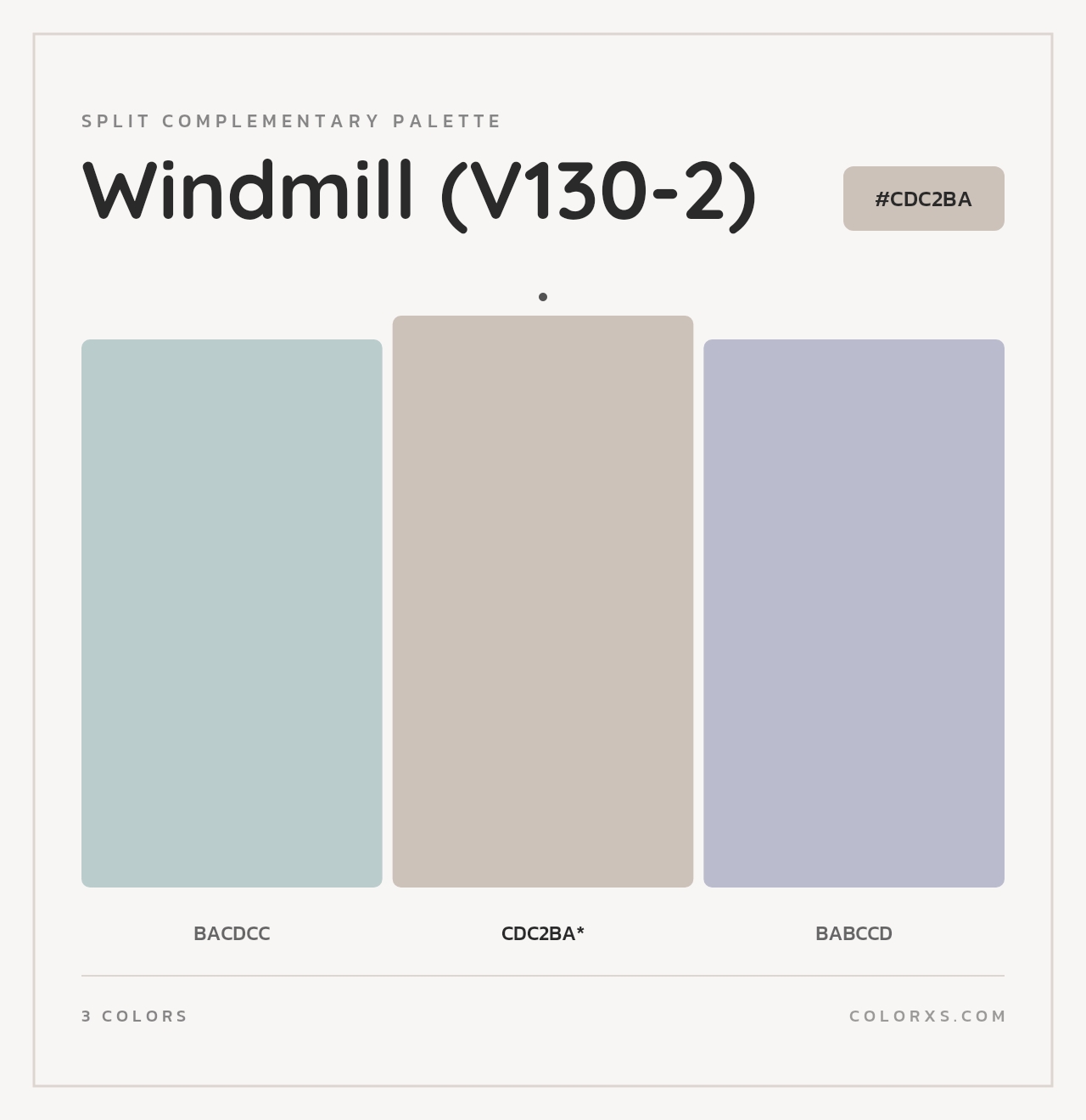 Windmill (V130-2) - Split-Complementary Color Palette