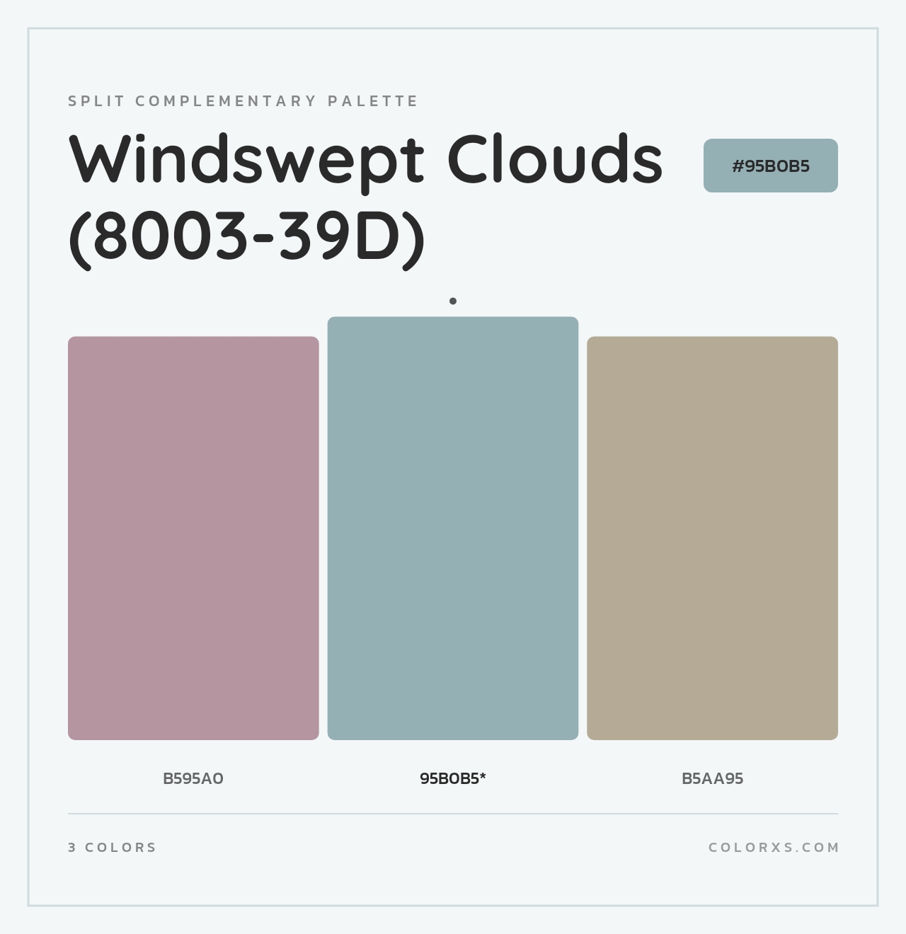 Windswept Clouds (8003-39D) - Split-Complementary Color Palette