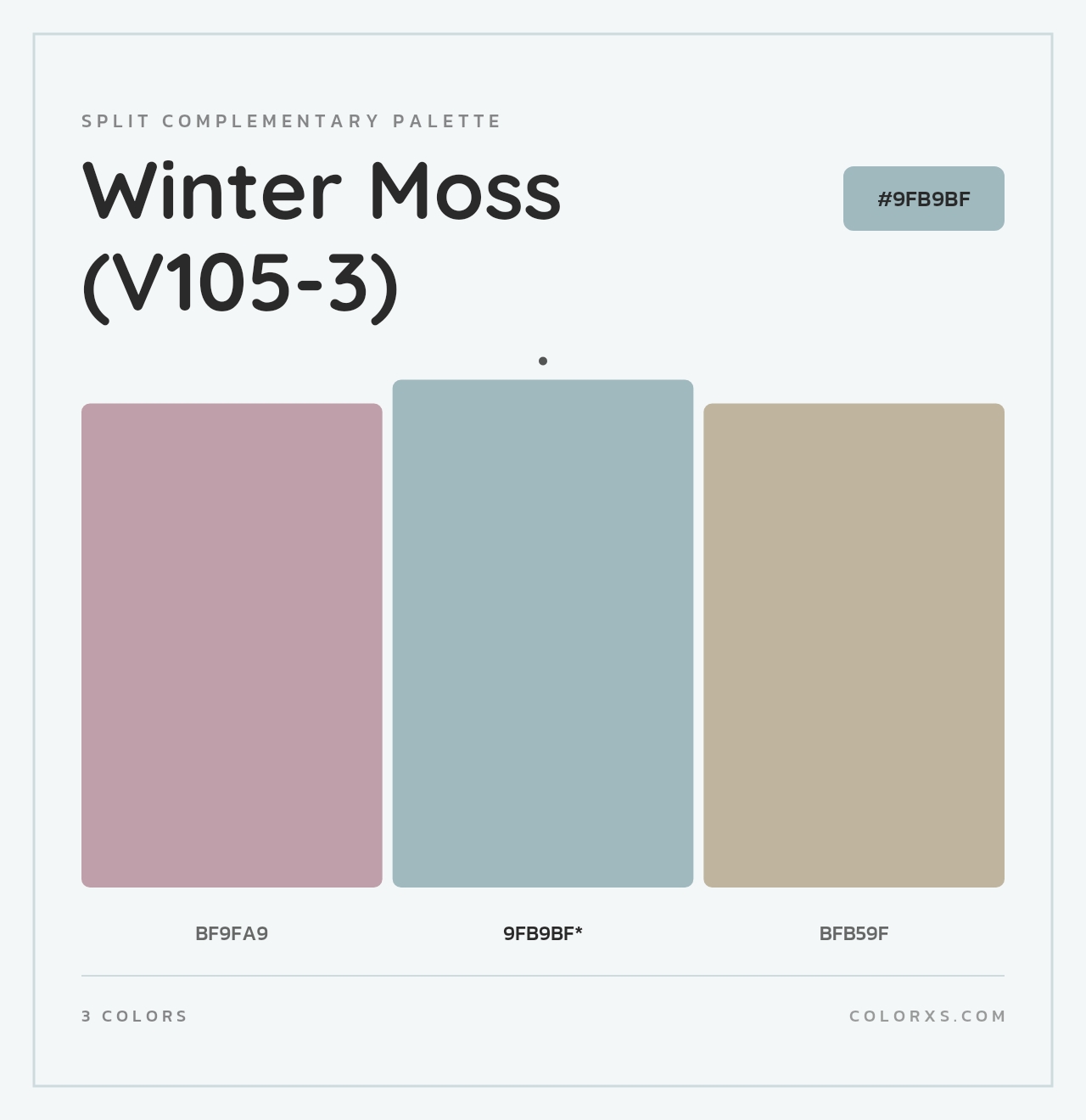 Winter Moss (V105-3) - Split-Complementary Color Palette