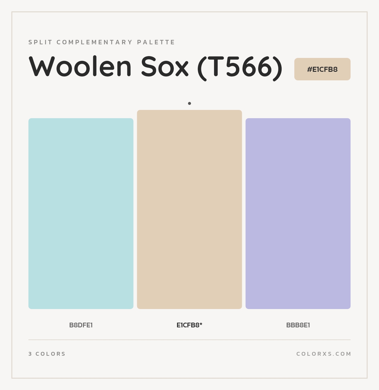 Woolen Sox (T566) - Split-Complementary Color Palette