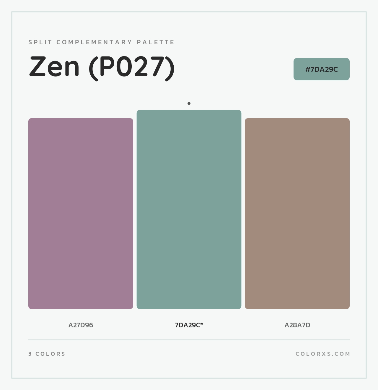 Zen (P027) - Split-Complementary Color Palette