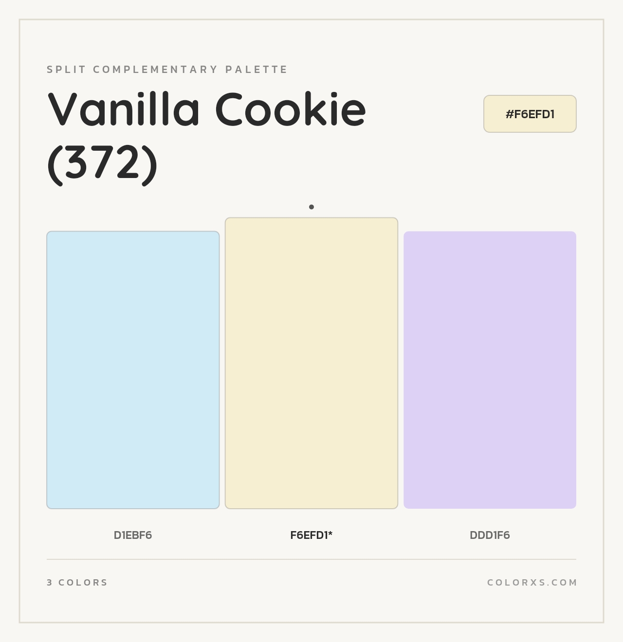Vanilla Cookie (372) - Split-Complementary Color Palette