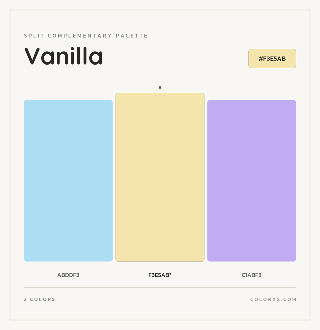 Vanilla - Split-Complementary Color Palette
