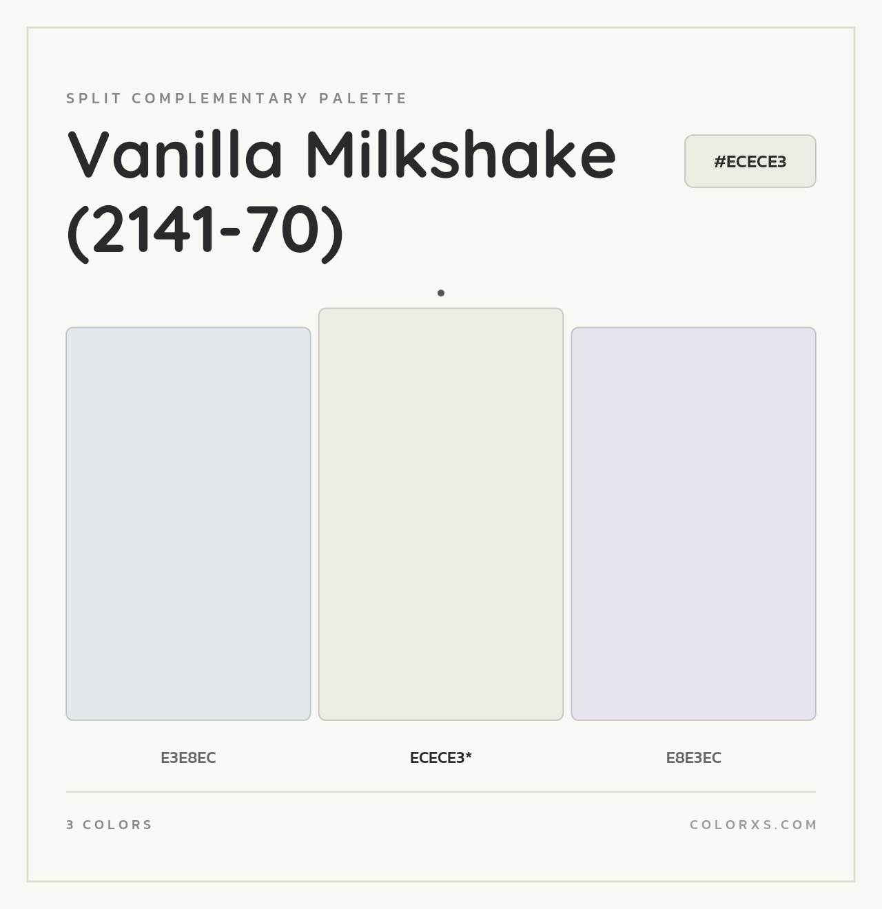 Vanilla Milkshake (2141-70) - Split-Complementary Color Palette