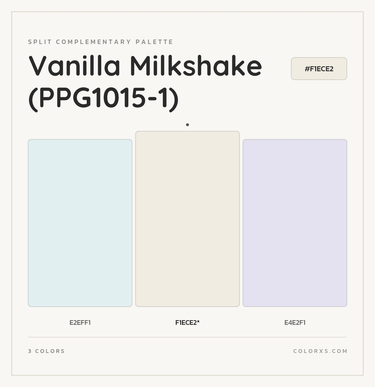 Vanilla Milkshake (PPG1015-1) - Split-Complementary Color Palette