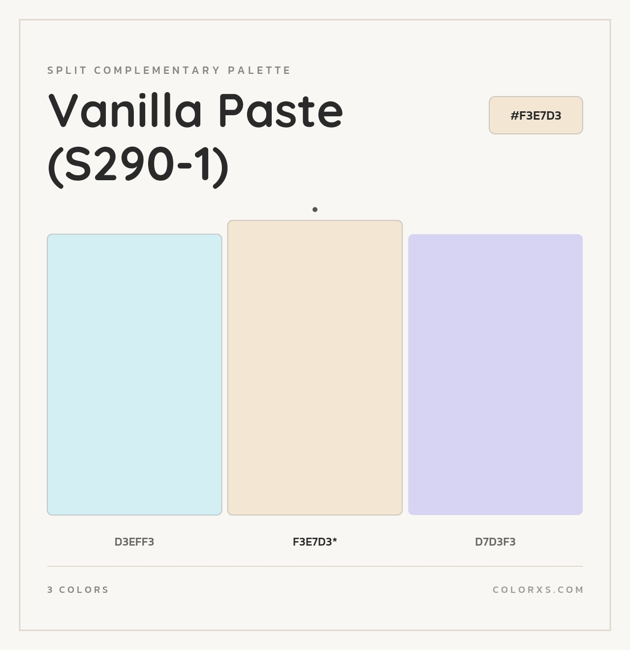 Vanilla Paste (S290-1) - Split-Complementary Color Palette