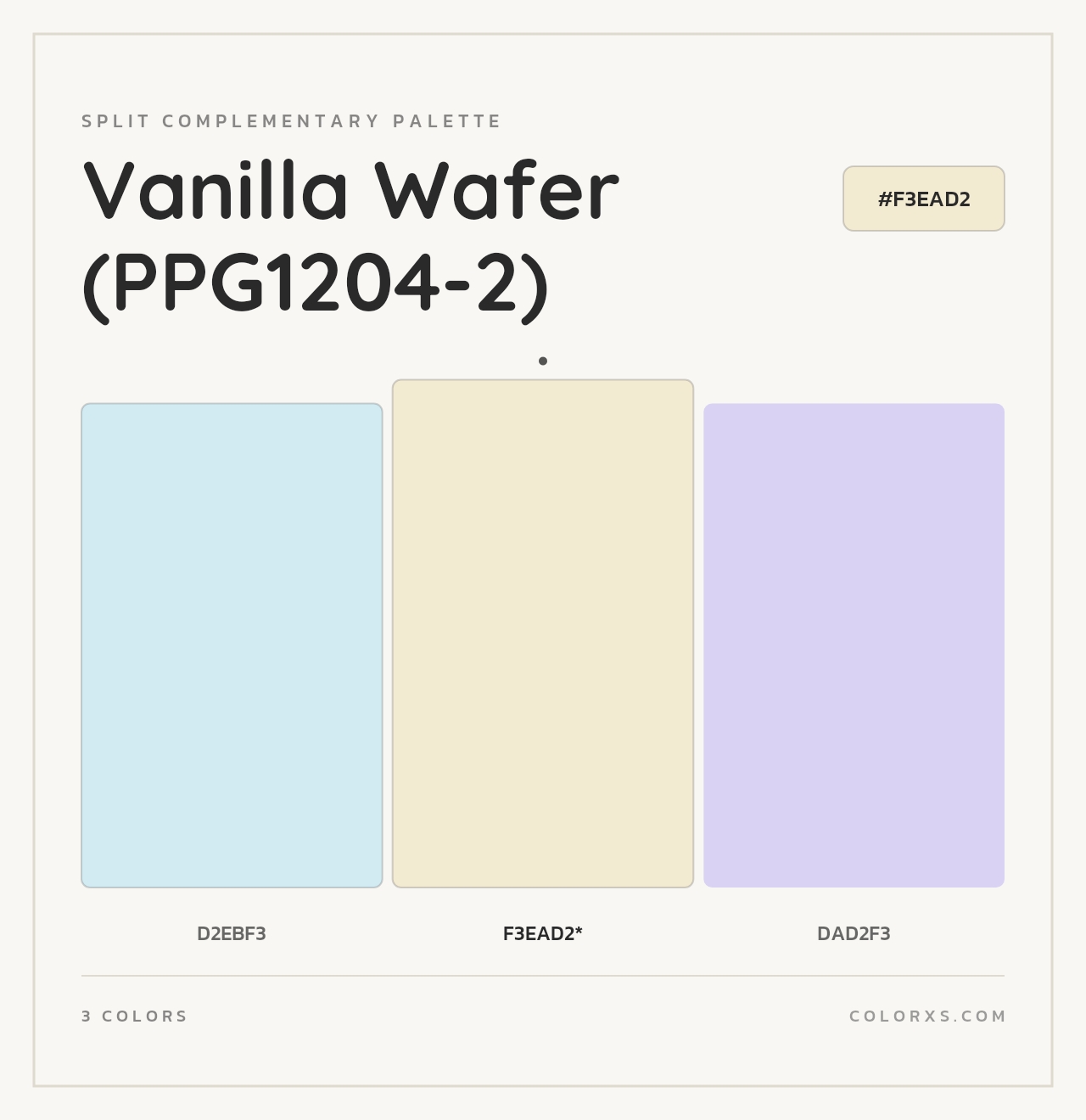 Vanilla Wafer (PPG1204-2) - Split-Complementary Color Palette