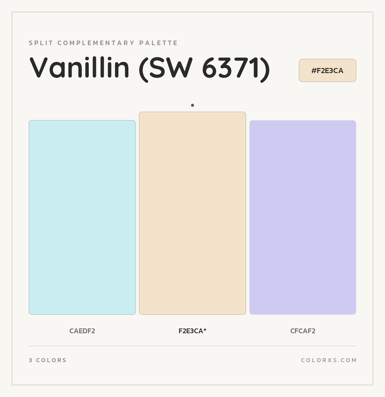 Vanillin (SW 6371) - Split-Complementary Color Palette